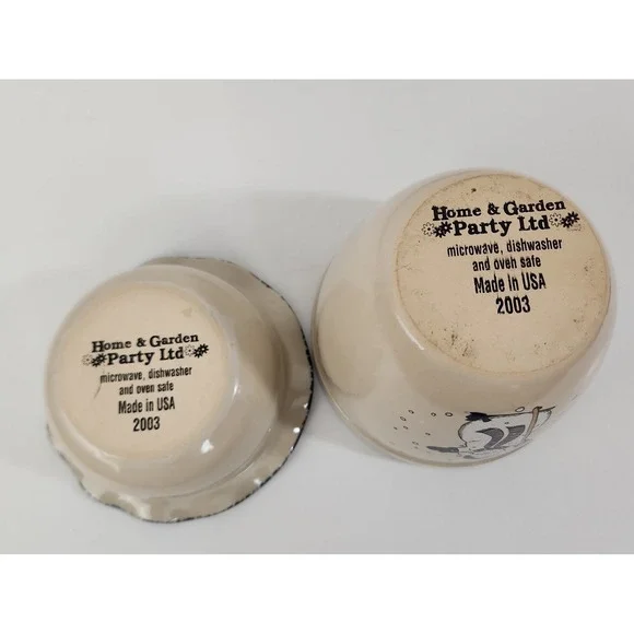 Vintage Home & Garden Party Ltd Made in USA Snowmen Christmas Serving Dip Bowl - Picture 5 of 7